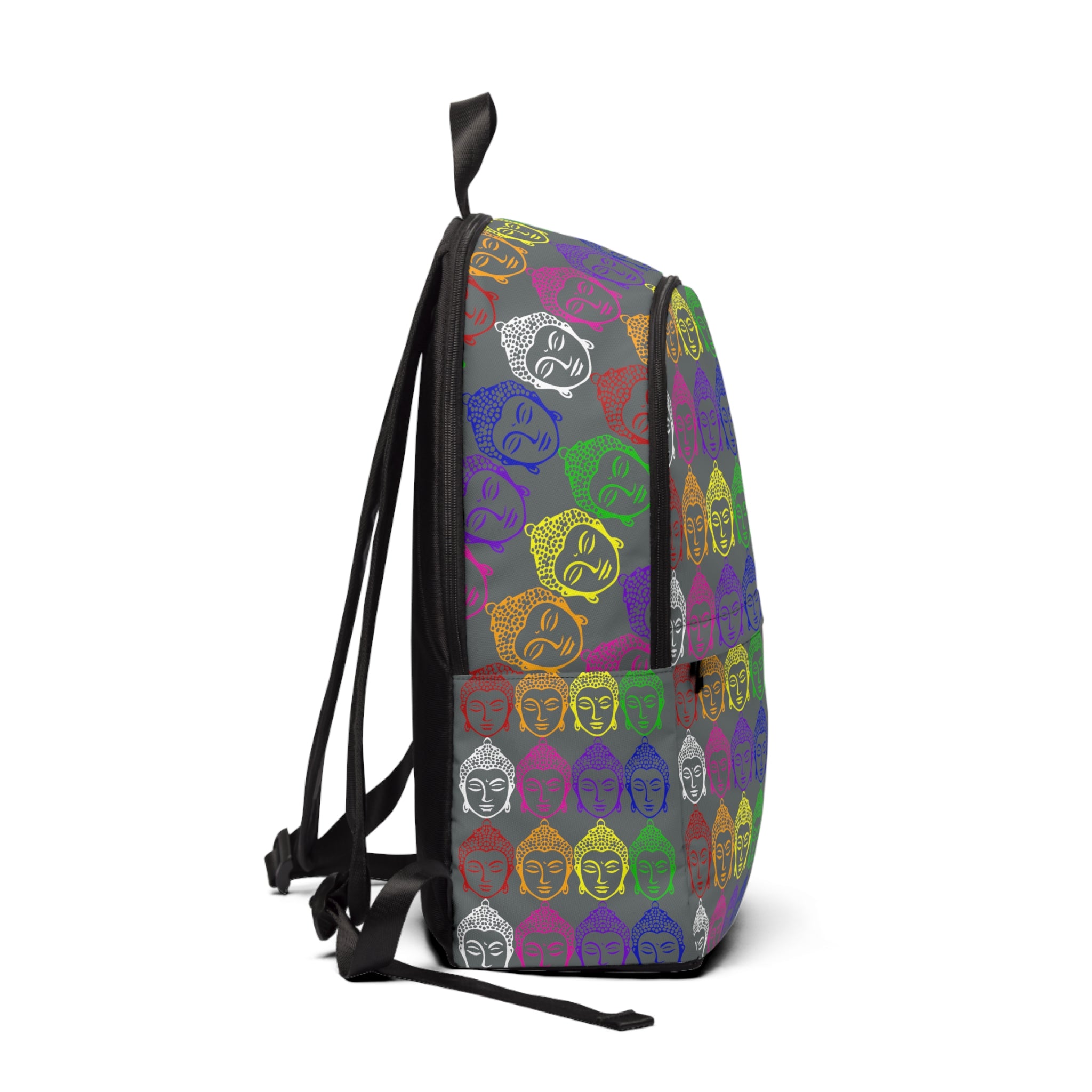 Unisex Fabric Backpack, Rainbow of Many Buddhas, School backpack, Travel Backpack