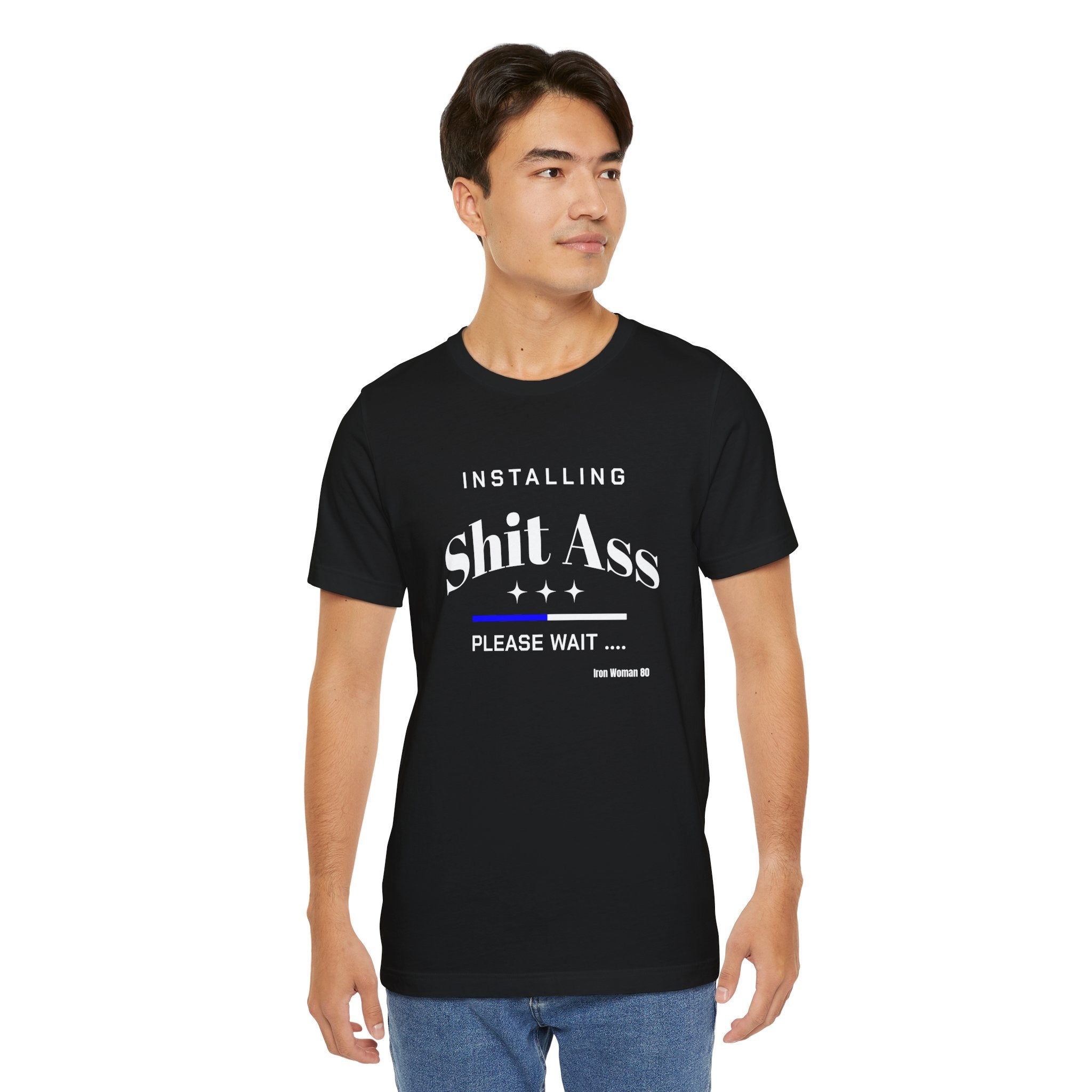 Native Humor, Sh*T A$$, Black Unisex Jersey Short Sleeve Tshirt