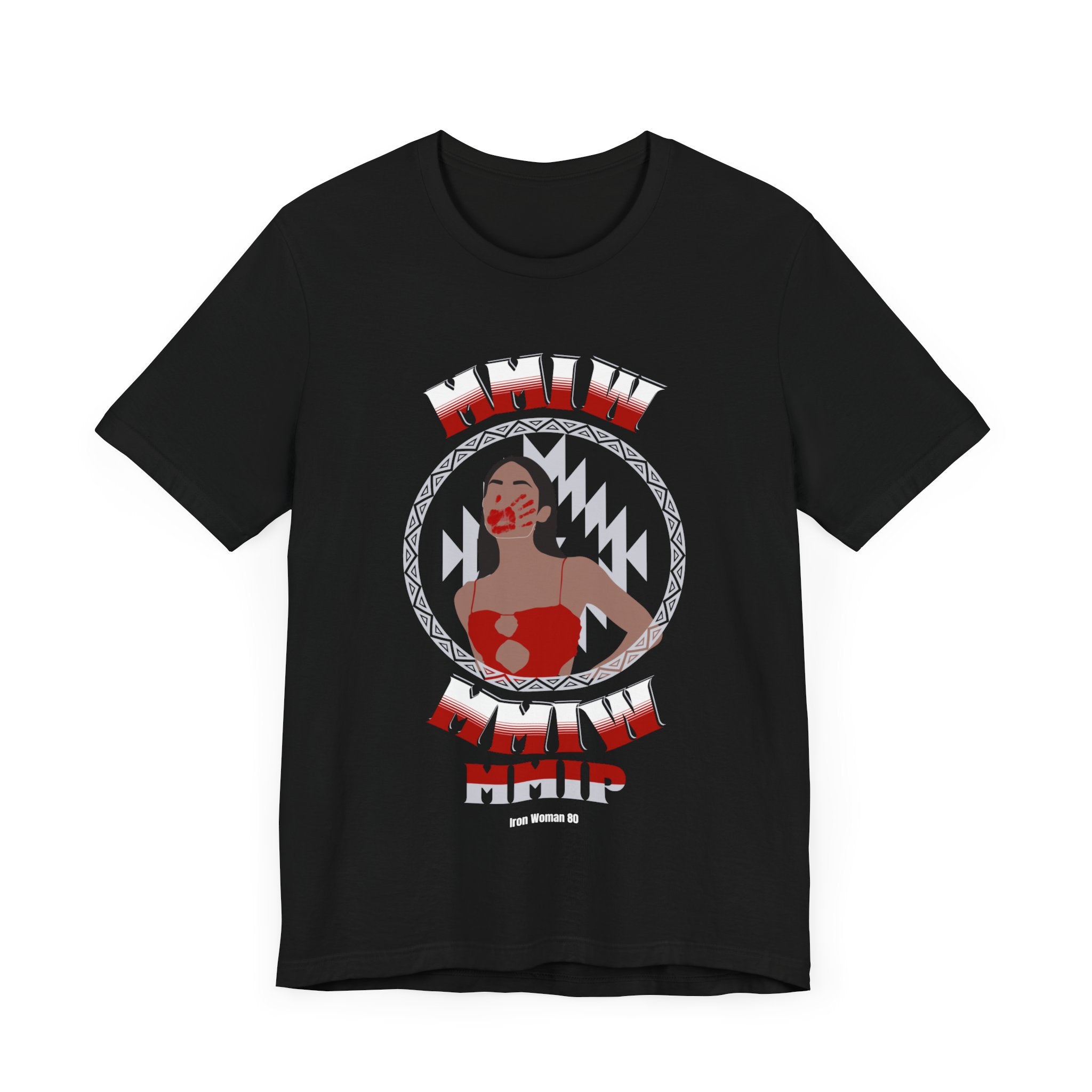 MMIP, MMIW, MMIM, Native American Awareness, Red or Black Unisex Jersey Short Sleeve Tee