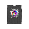 Native Innii aka Bison Graphic, Still Here, Native Pride, White, Mauve, Black, Teal or Grey, Women’s Flowy Rolled Cuffs Muscle Tee