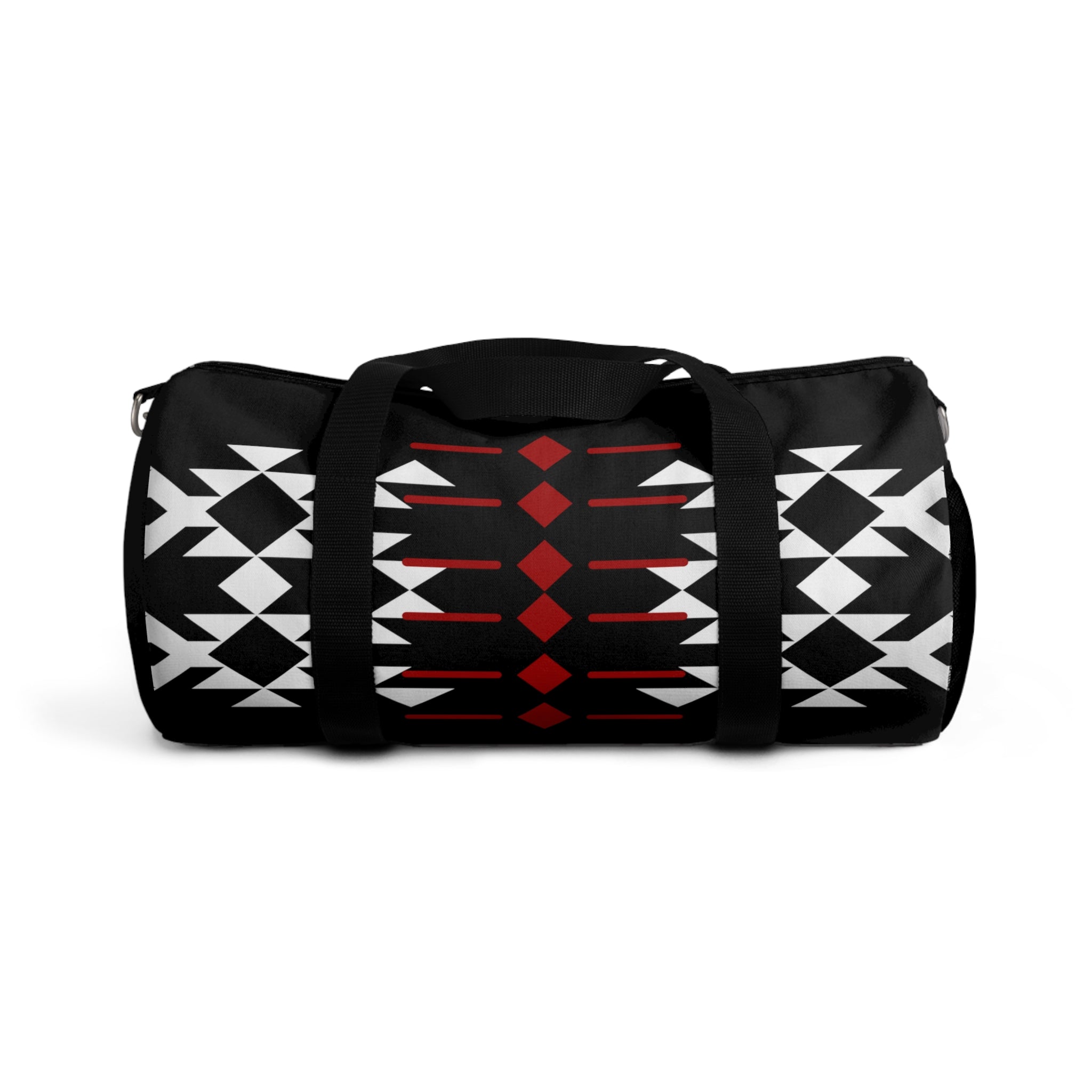 Black, Red, and White Warrior Duffel Bag, Small