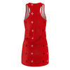 Red Native Stars Pattern Women's Cut & Sew Racerback Dress