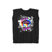 Native Innii aka Bison Graphic, Still Here, Native Pride, White, Mauve, Black, Teal or Grey, Women’s Flowy Rolled Cuffs Muscle Tee