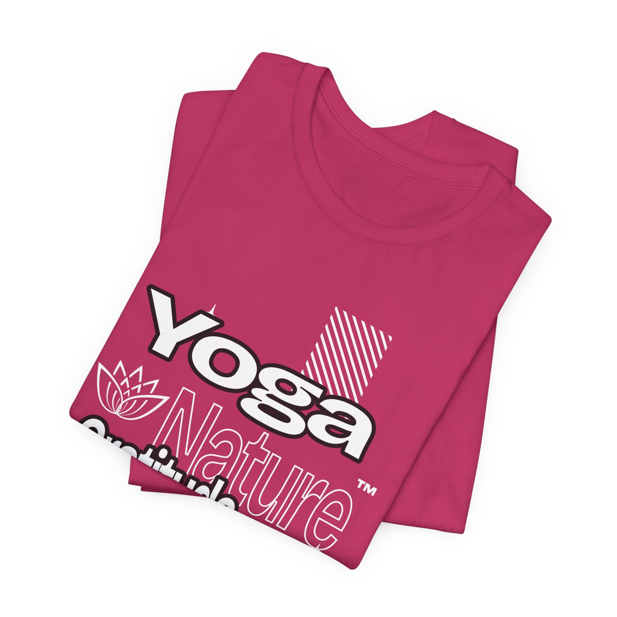 Yoga Nature Gratitude, Black, Green, Aqua, True Royal, Purple, Berry and Red, Unisex Jersey Short Sleeve Tshirt