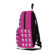 White Innii-Bison Pink Backpack with Rainbow Native Indigenous Text Unisex Classic Backpack