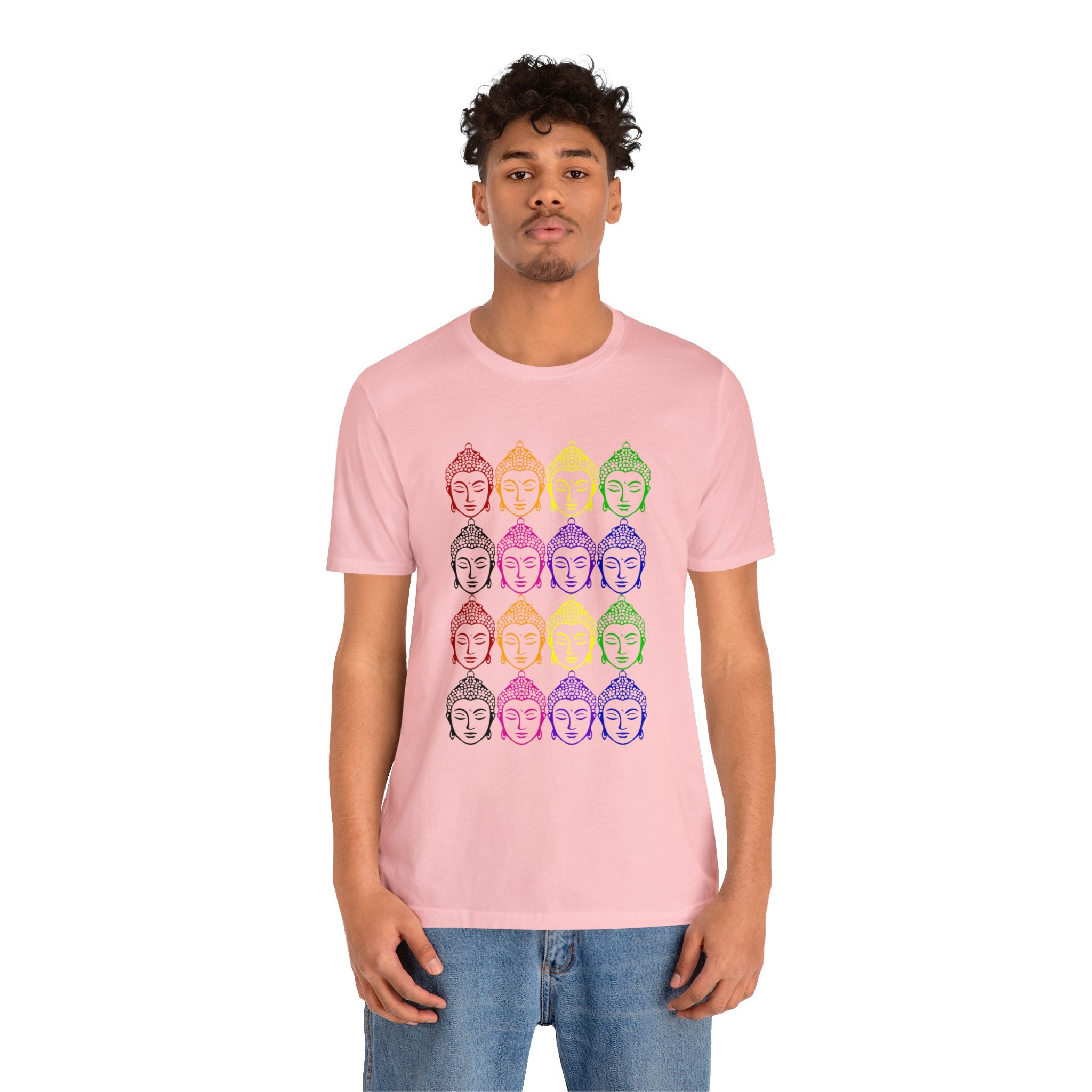 Rainbow of Buddhas Unisex Jersey Short Sleeve Tee