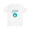 Coffee first please teal Unisex Jersey Short Sleeve Tee