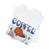 Coffee Cup Cutie Graphic, Coffee Unisex Jersey Short Sleeve Tshirt, Black or White