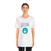 Coffee first please teal Unisex Jersey Short Sleeve Tee