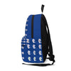 White Innii-Bison Blue Backpack with Rainbow Native Indigenous Text Unisex Classic Backpack