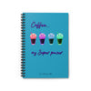 Coffee is my Super frap power rainbow Spiral Notebook - Ruled Line