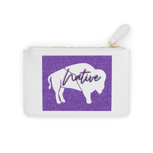 Native Bison Purple Mini Clutch Bag