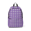 White Innii-Bison Purple Backpack with Rainbow Native Indigenous Text Unisex Fabric Backpack-Laptop pocket