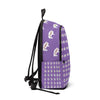 White Innii-Bison Purple Backpack with Rainbow Native Indigenous Text Unisex Fabric Backpack-Laptop pocket