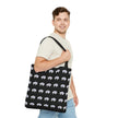 White Innii-Bison with Rainbow Colored Text Tote Bag