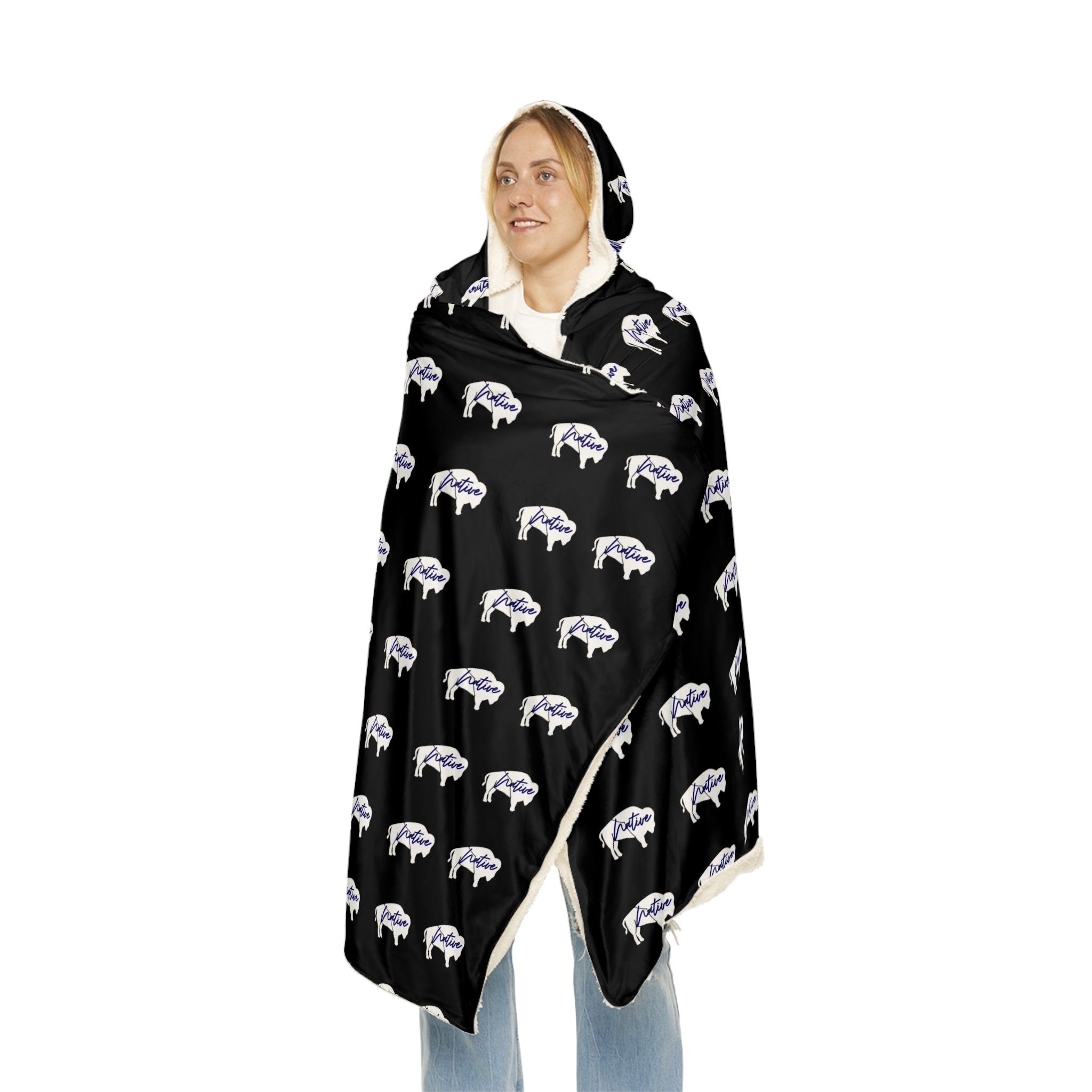 Multi Colored Innii-Bison Native Collection Snagging Blanket-Snuggle Blanket-Pow Wow Blanket