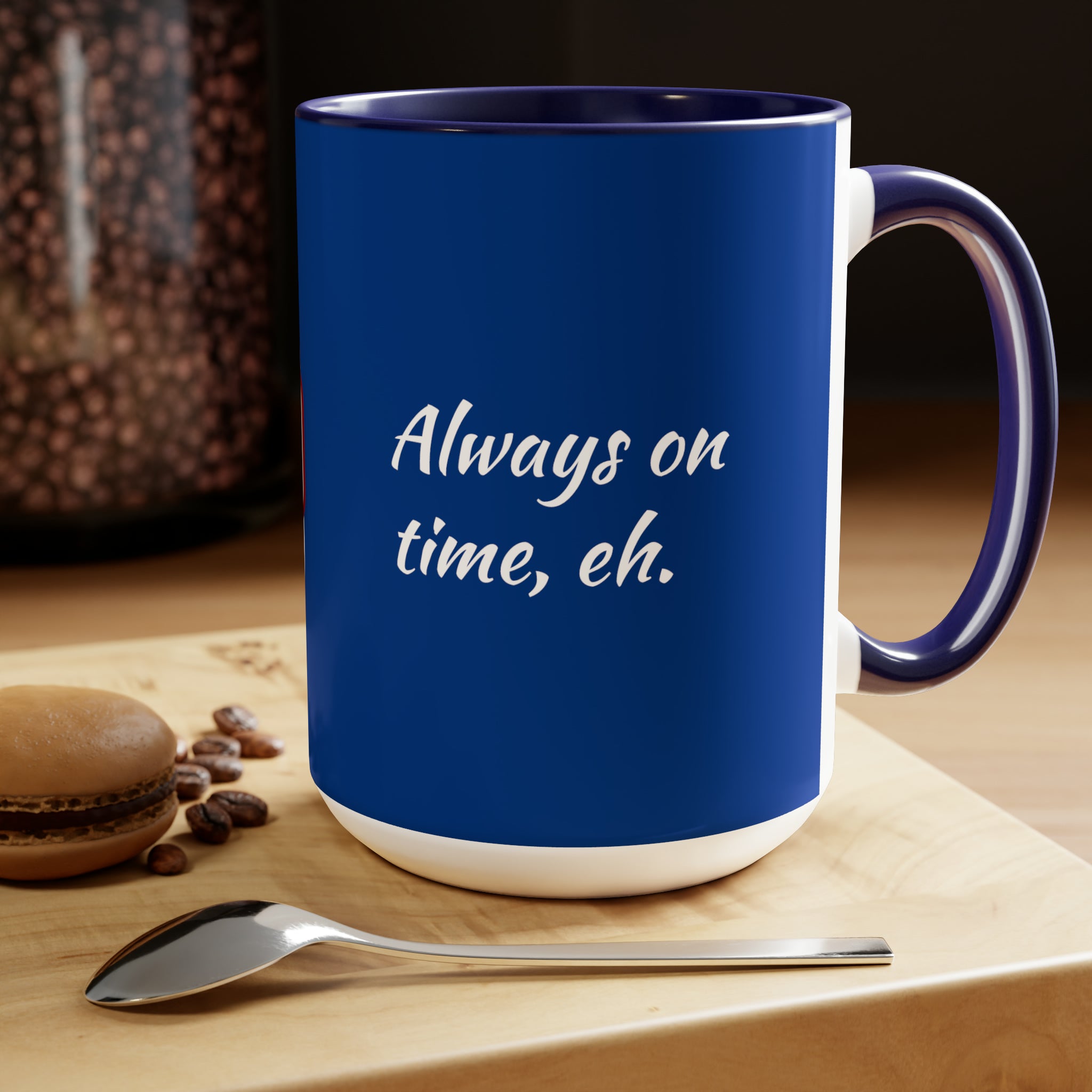 Indian Time, always on time Two-Tone Coffee Mugs, 15oz