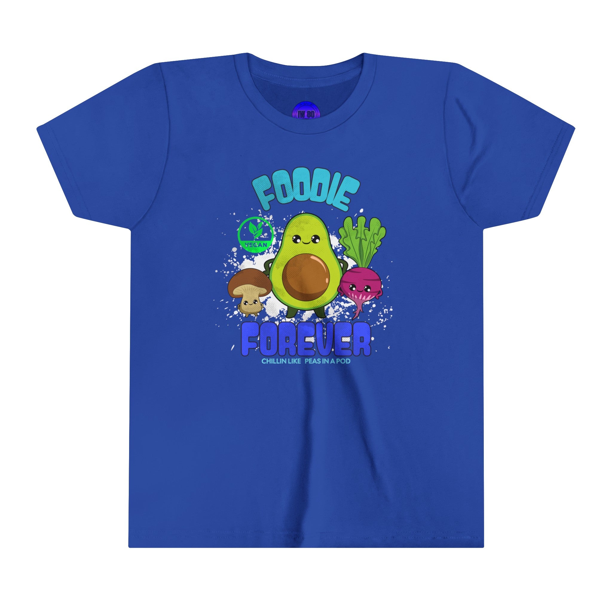 Foodie, Peas in a Pod, Healthy, White, Black, Green, or Blue Youth Short Sleeve Tee