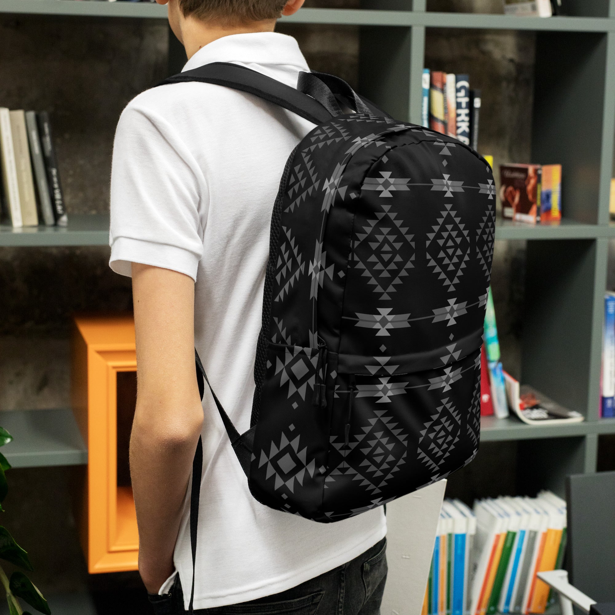 Grayscale Native Design, Black Backpack