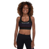 Warrior Strength, Native Rainbow Stars Black Padded Sports Bra