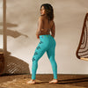 Warrior Strength, Native Rainbow Stars Turquoise Yoga Leggings