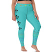 Warrior Strength, Native Rainbow Stars Turquoise Yoga Leggings