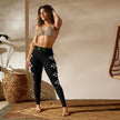 Warrior Strength, Native Rainbow Stars Black Yoga Leggings