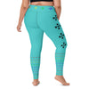 Warrior Strength, Native Rainbow Stars Turquoise Yoga Leggings