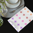 Rainbow Native Star Pattern, White Breakfast, Lunch, Dinner Cloth napkin set