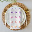 Rainbow Native Star Pattern, White Breakfast, Lunch, Dinner Cloth napkin set