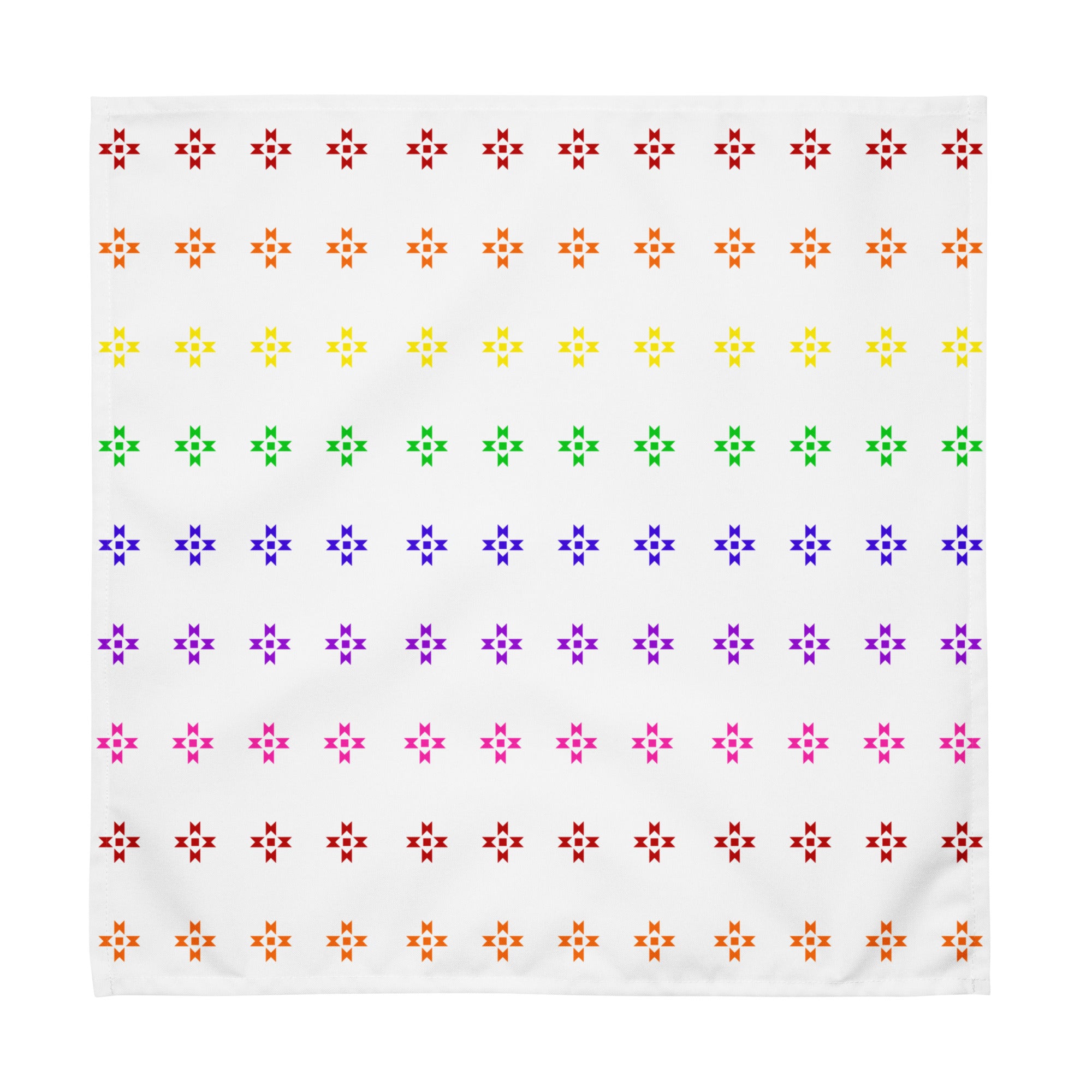 Rainbow Native Star Pattern, White Breakfast, Lunch, Dinner Cloth napkin set