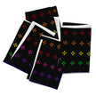 Rainbow Native Star Pattern, Black Breakfast, Lunch, Dinner Cloth napkin set