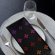 Rainbow Native Star Pattern, Black Breakfast, Lunch, Dinner Cloth napkin set