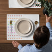 Rainbow Native Star Pattern, Breakfast, Lunch, Dinner Placemat Set