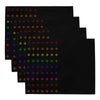 Black Rainbow Native Star Pattern, Breakfast, Lunch, Dinner Placemat Set