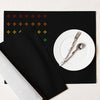 Black Rainbow Native Star Pattern, Breakfast, Lunch, Dinner Placemat Set