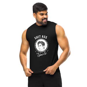Shit Ass, Uncle, Black Muscle Shirt