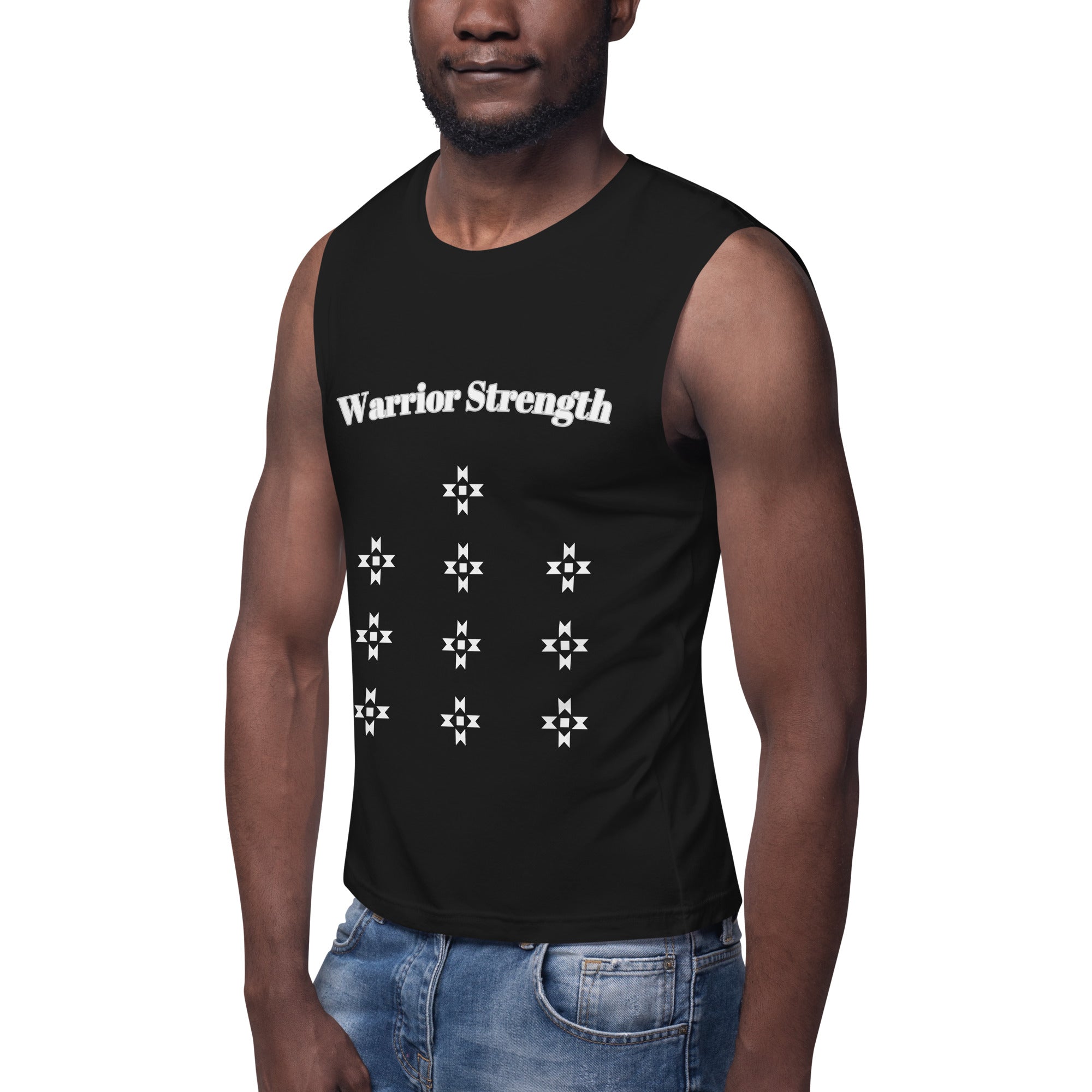 Warrior Strength, Native Stars Black Muscle Shirt