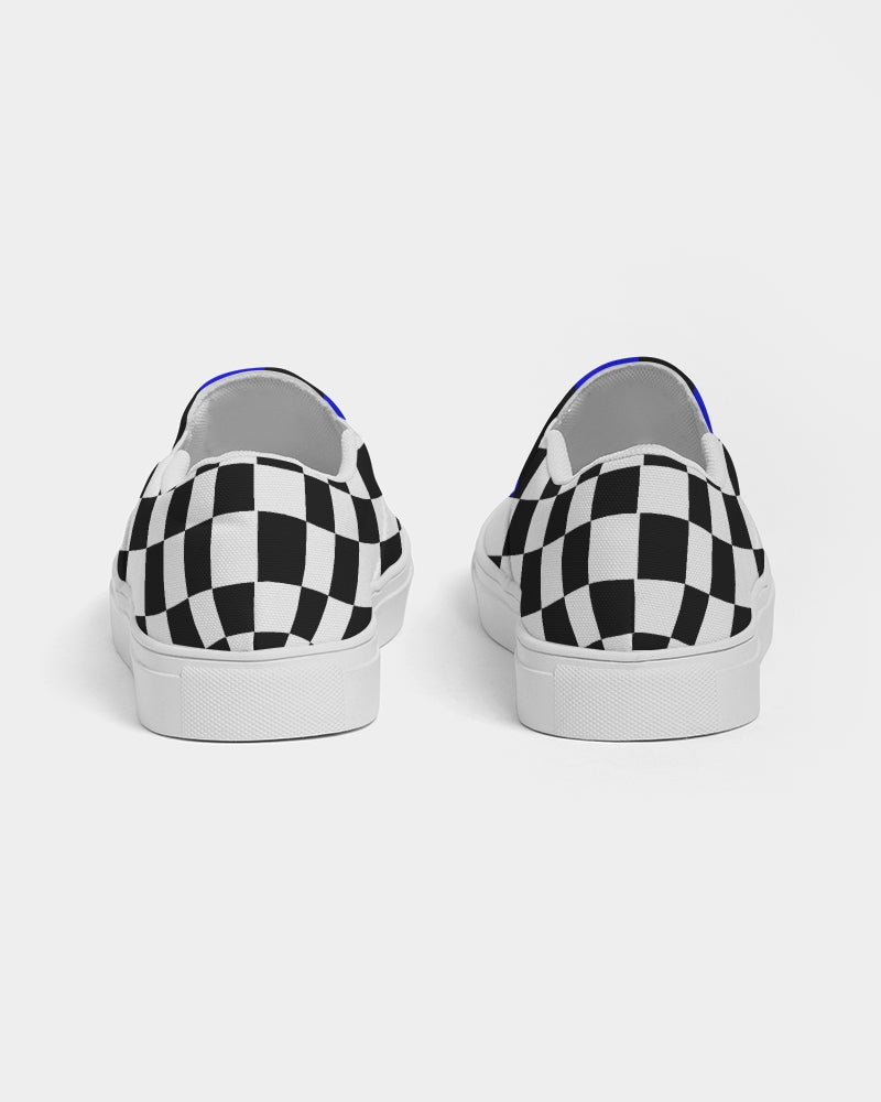 2 sides Checkered Men's Slip-On Canvas Shoe