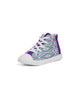 Native Pattern Purple Girl's  Kids Hightop Canvas Shoe