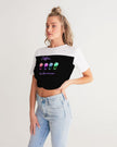 Coffee is my Superpower! Black Women's Twist-Front Cropped Tee