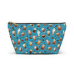 Coffee on Teal Accessory Pouch w T-bottom