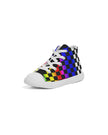 Two sided Checkered Kids Hightop Canvas Shoe