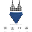 HT Positive Vibes Collection Women's Black White and Blue Recycled high-waisted bikini