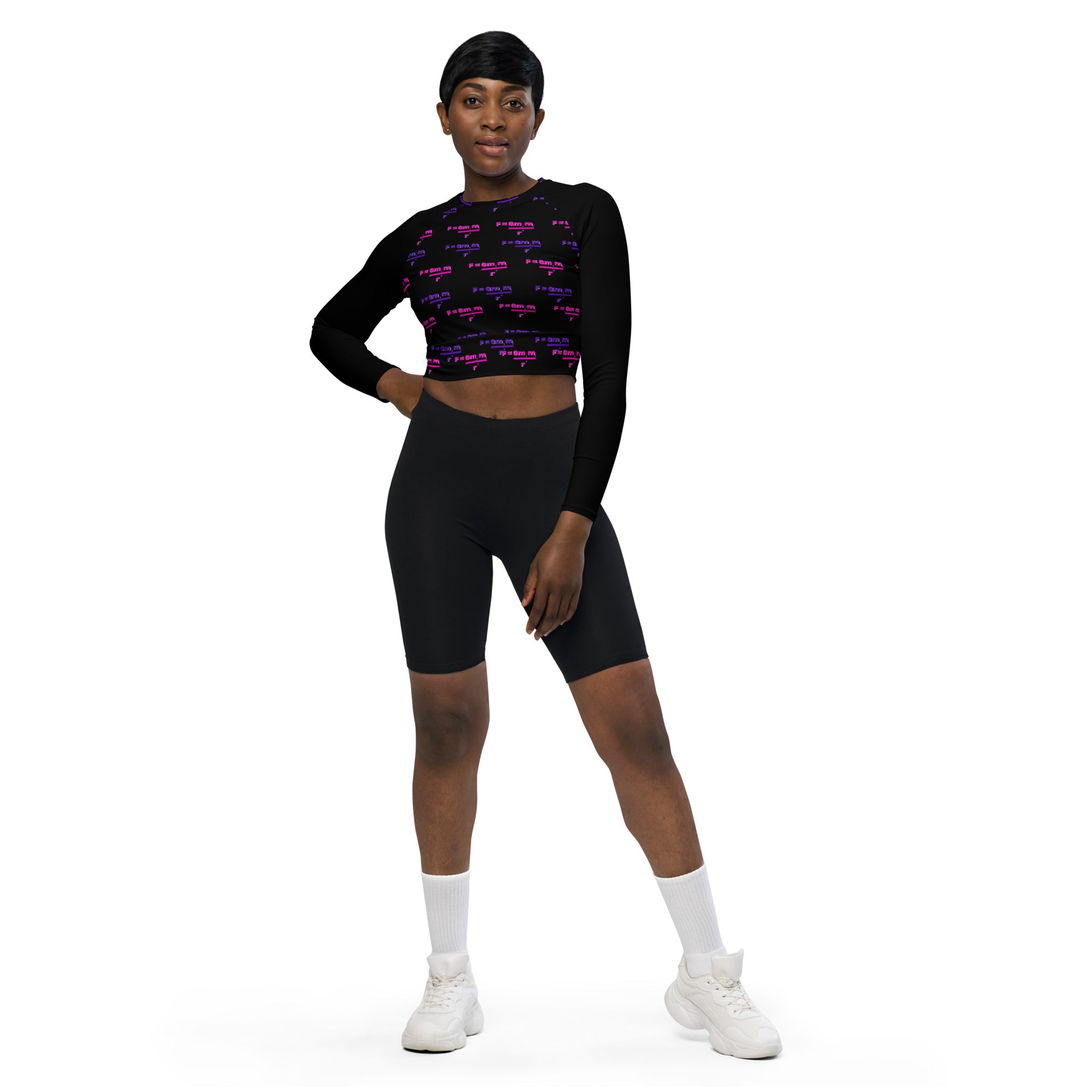 Physics Nerd Collection Recycled long-sleeve crop top