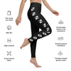 Geometric on Black Yoga Leggings with inside pocket