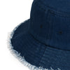 Personalize it with your Tribe! Represent your Tribe. Distressed denim bucket hat