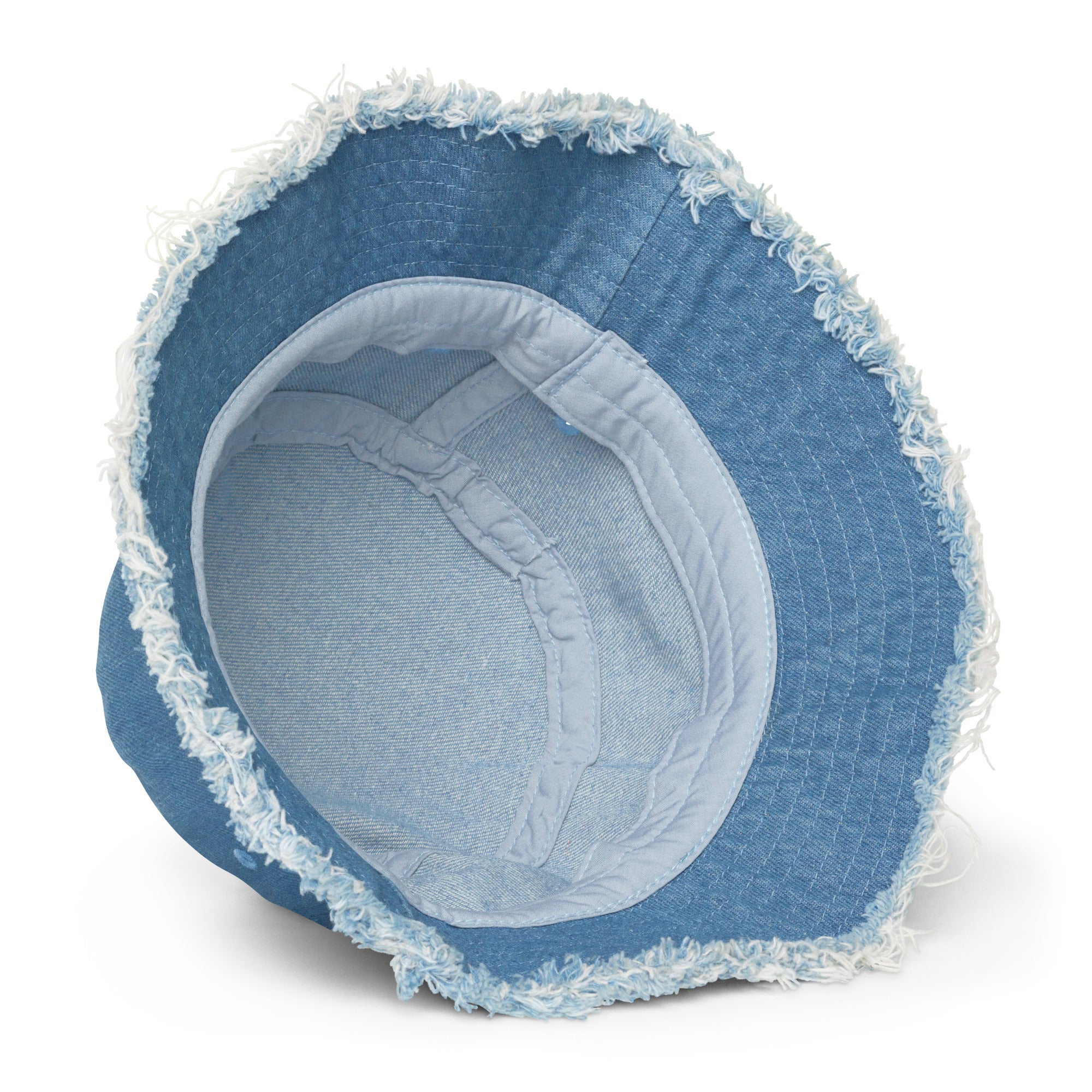 Personalize it with your Tribe! Represent your Tribe. Distressed denim bucket hat