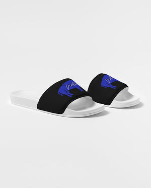 Blue and Black Innii Native design Men's Slide Sandal