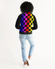 Rainbow Checkers Women's Bomber Jacket